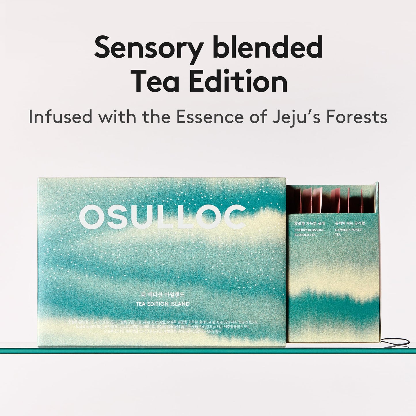Osulloc Tea Edition Island (18 Count, 6 Flavors X 3 Ea), Premium Tea Sampler Gift Set, Assorted Variety Handcrafted Pyramid Infu