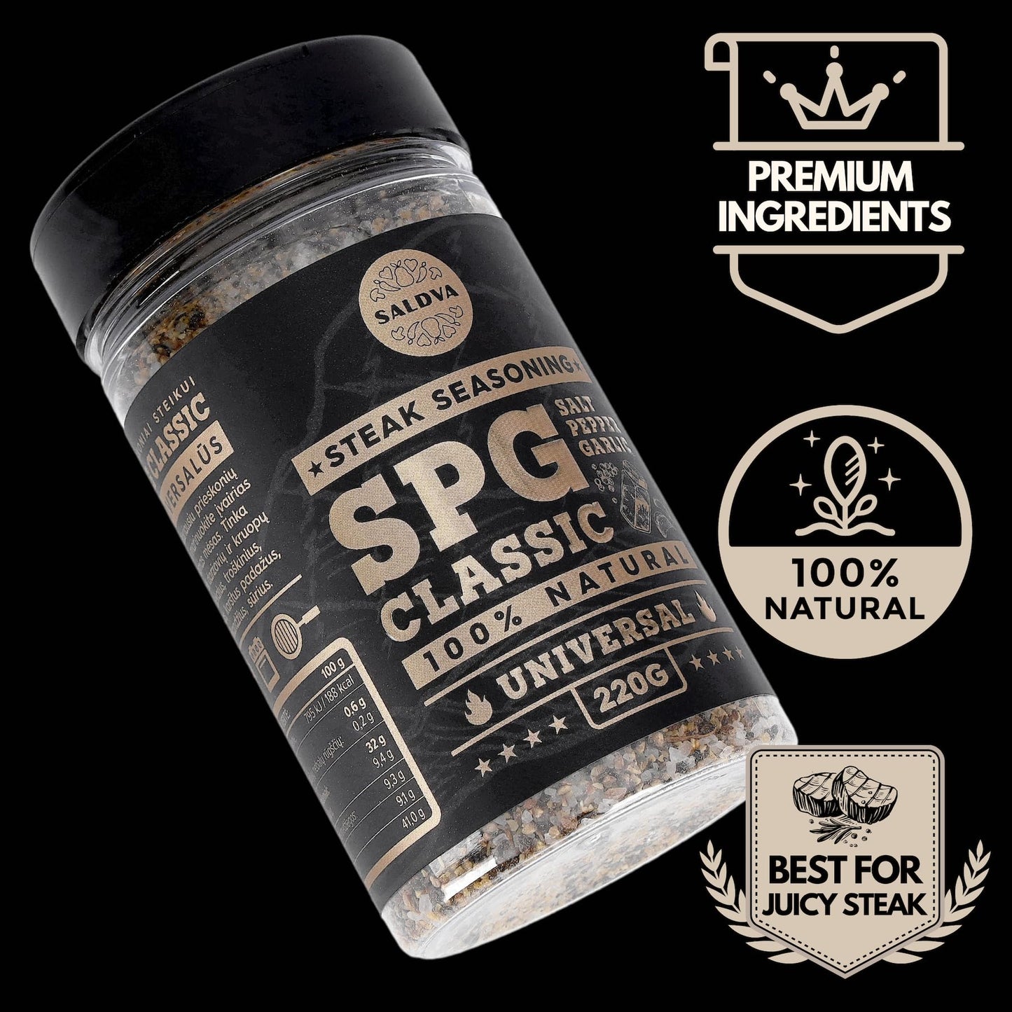 Steakhouse Collection Enhanced Seasonings – Black Garlic, Truffle, Steak King & Spg Bbq Rubs | Pack Of 4 | Gourmet Grill Gift | 100% Natural Flavor Boost