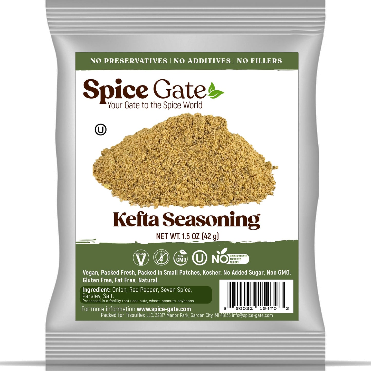 Spice Gate Kefta Seasoning for Grilled Kebabs, 1.5 oz, Ideal for Kofta or Kafta