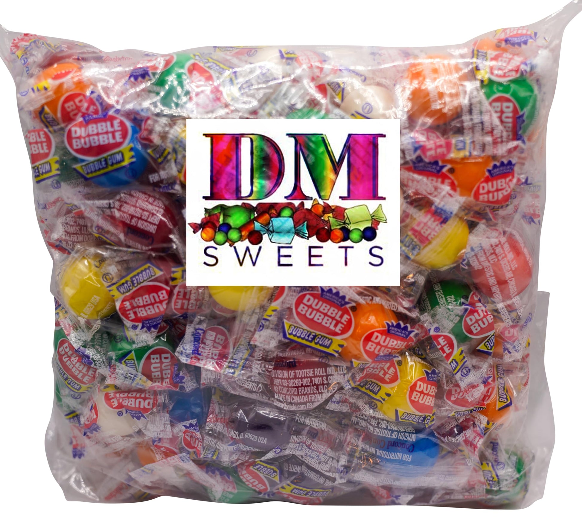 Assorted Individually Wrapped Gumballs - 100 Pieces of Fresh Assorted Fruit Flavor Gumballs