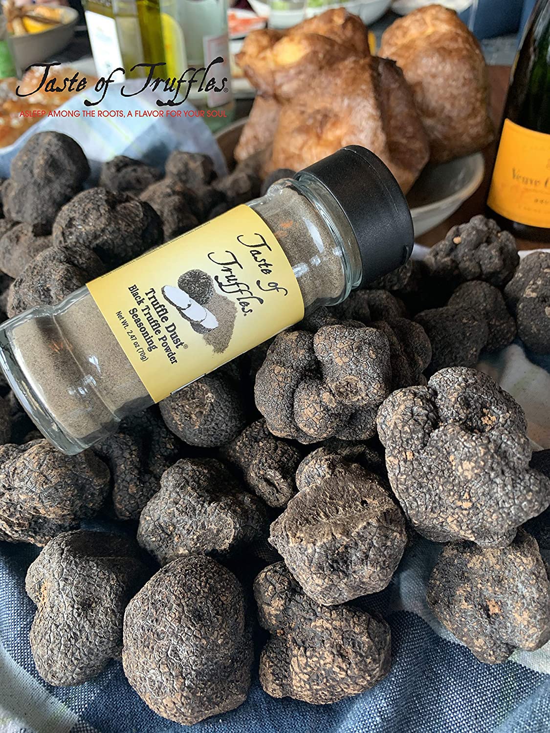 Truffle Dust Seasoning, Truffle & Mushrooms Powder Seasoning, Truffle Gourmet Food Condiments Vegan And Vegetarian Friendly (Bla