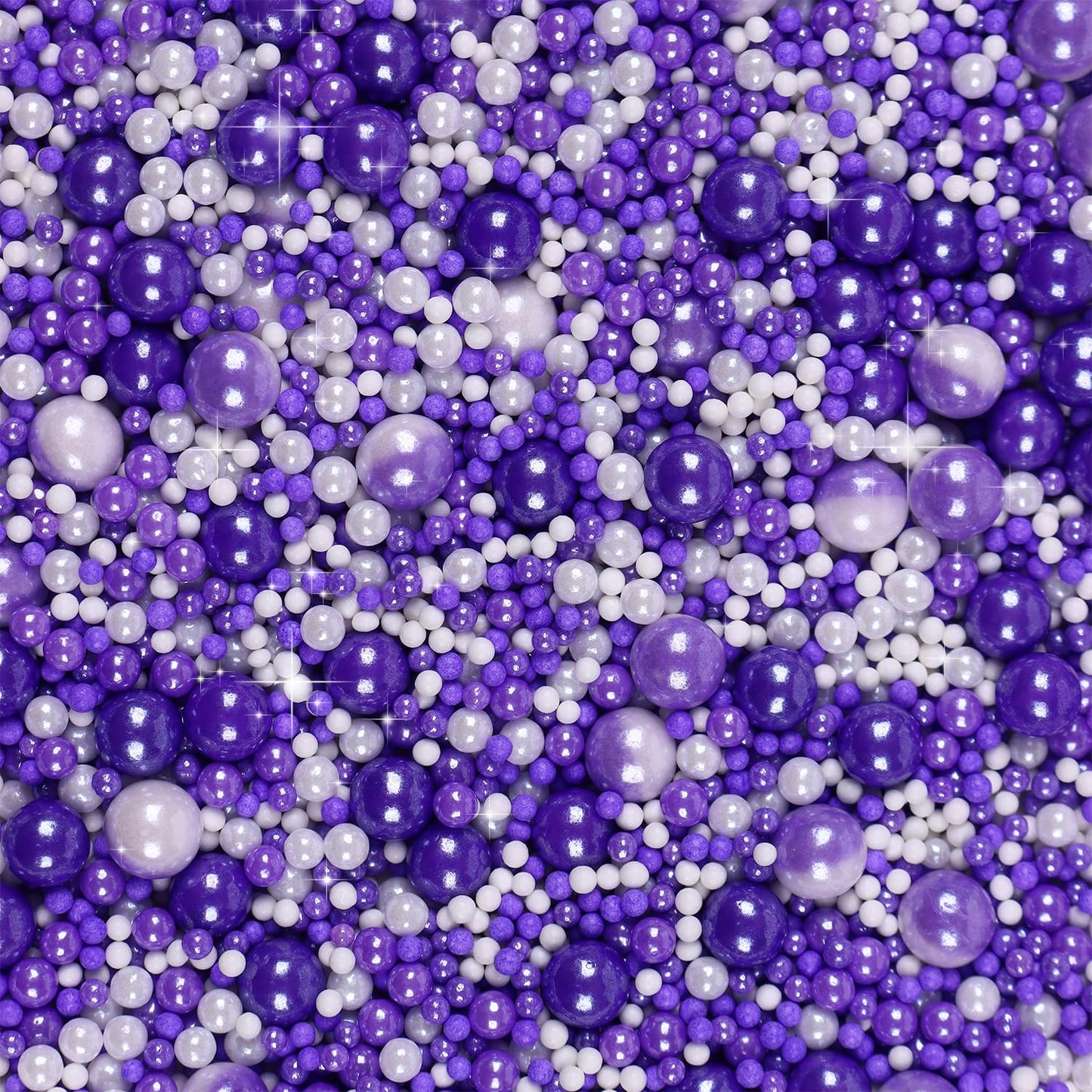 Purple Sprinkles For Cake Decorating, Pearl Sprinkles, Edible Pearls, Cake Pearls For Baby Showers, Weddings, Birthdays, Gender