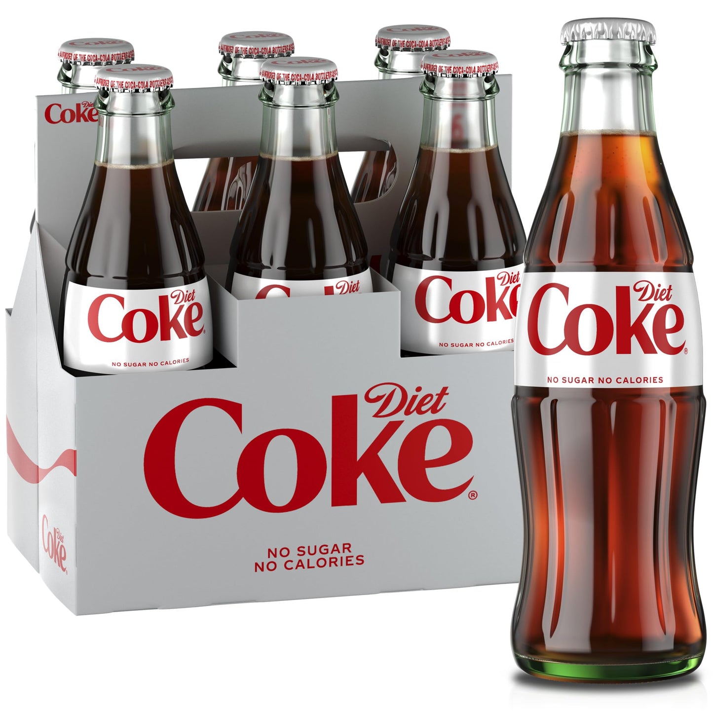 Diet Coke Glass Bottle  8 fl oz  6 Pack (Package May Vary)