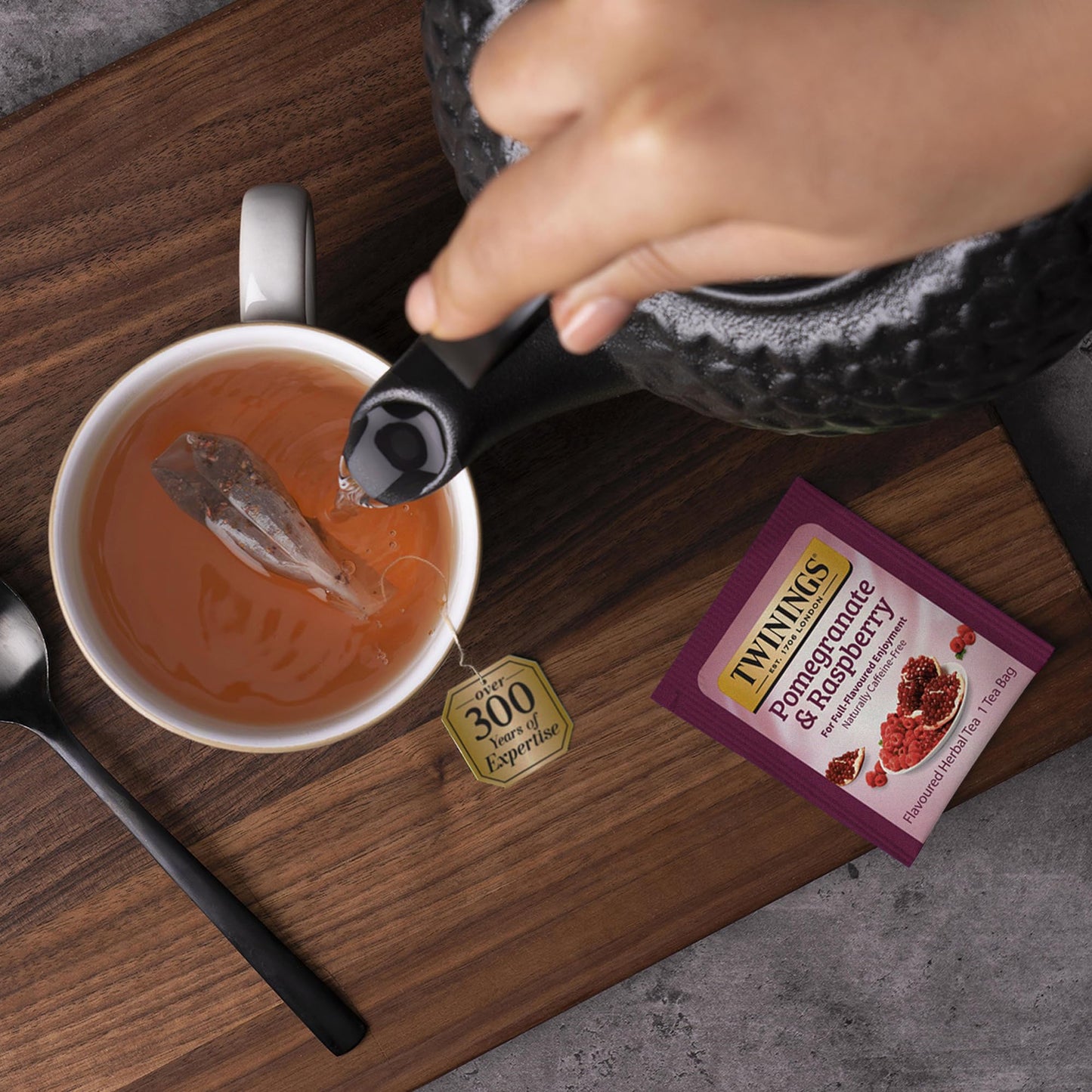 Twinings Pomegranate & Raspberry Herbal Tea, 20 Count (Pack of 6), Naturally Caffeine-Free, Individually Wrapped Bags