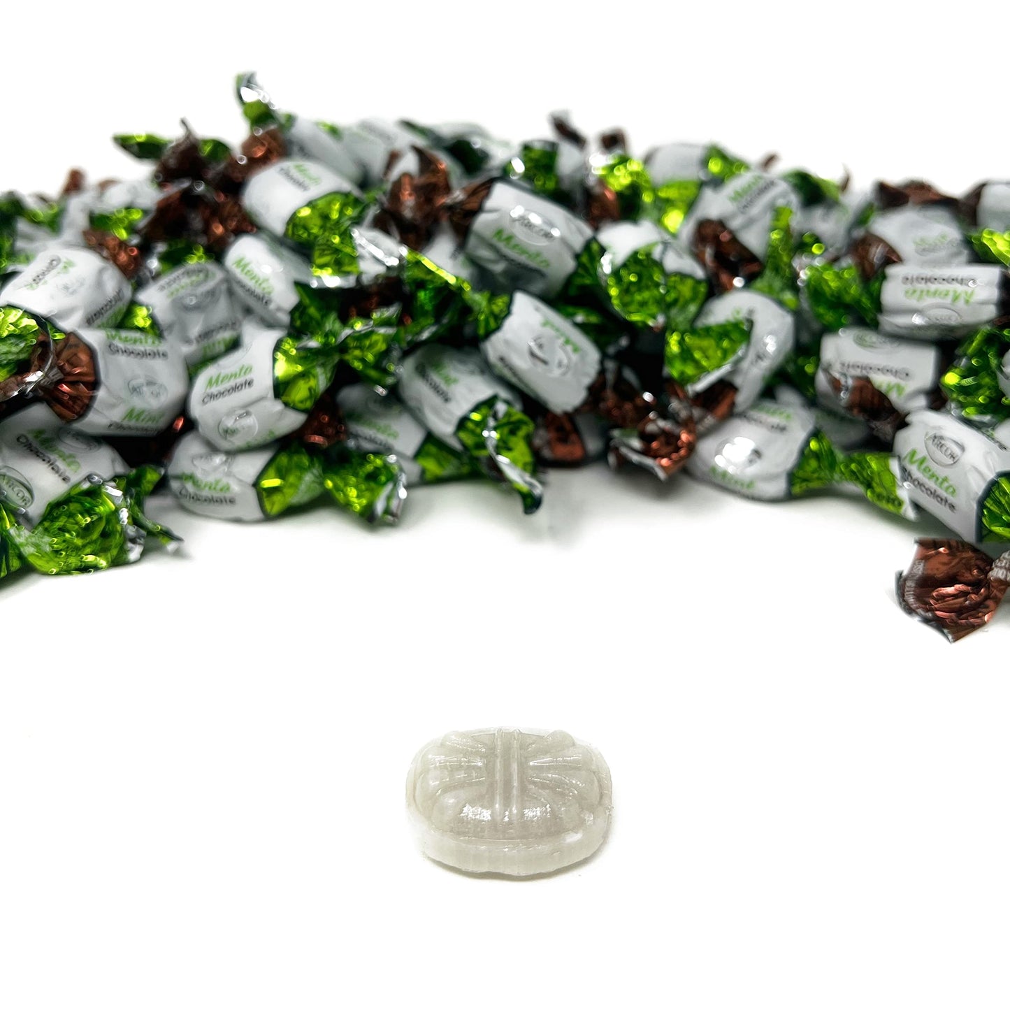Assortit Chocolate Filled Mints - Bulk Hard Candies - 10 lbs - Individually Wrapped - Refreshing After Dinner Treat - White
