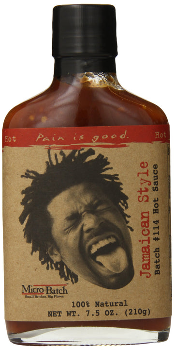 Jamaican Style Hot Sauce - 7oz Bottle - Made in USA - All Natural Ingredients, Non-GMO, Gluten-Free, Sugar-Free, Vegetarian, Ket