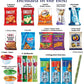 Foxy Fane 60 Count Ultimate Holiday Gift Snack Box - Care Package With Assortment Of Chips, Cookies, Candy, Crackers & Other Sna