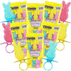 Easter Basket And Egg Hunt Candy, 2025 Peeps Lollipop Rings, Individually Wrapped Marshmallow Flavored Suckers, (6 Pack)