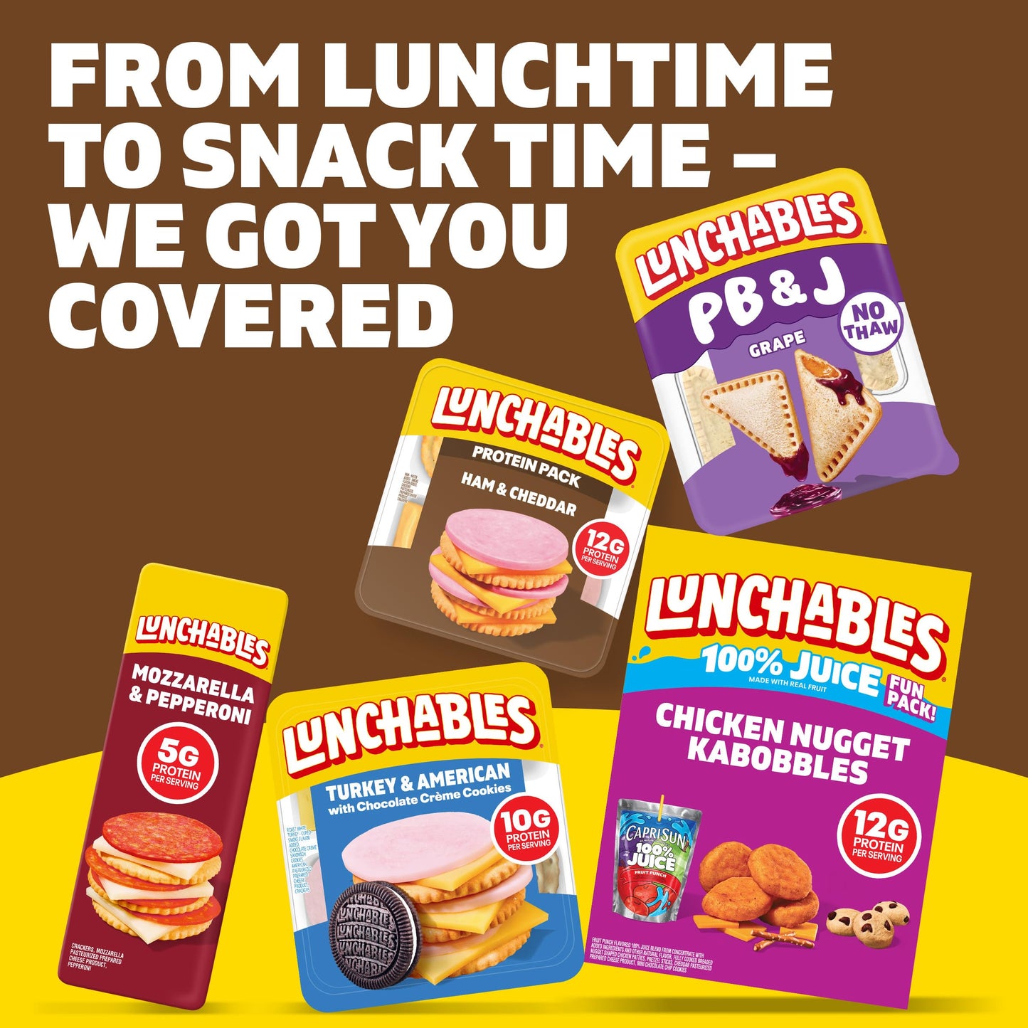 Lunchables Ham & Cheddar Protein Pack, 3.2 oz Pack