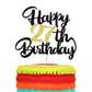 Klionjor 27Th Birthday Cake Topper - Happy Birthday Decoration For 27Th Birthday Party - Gift Plugin