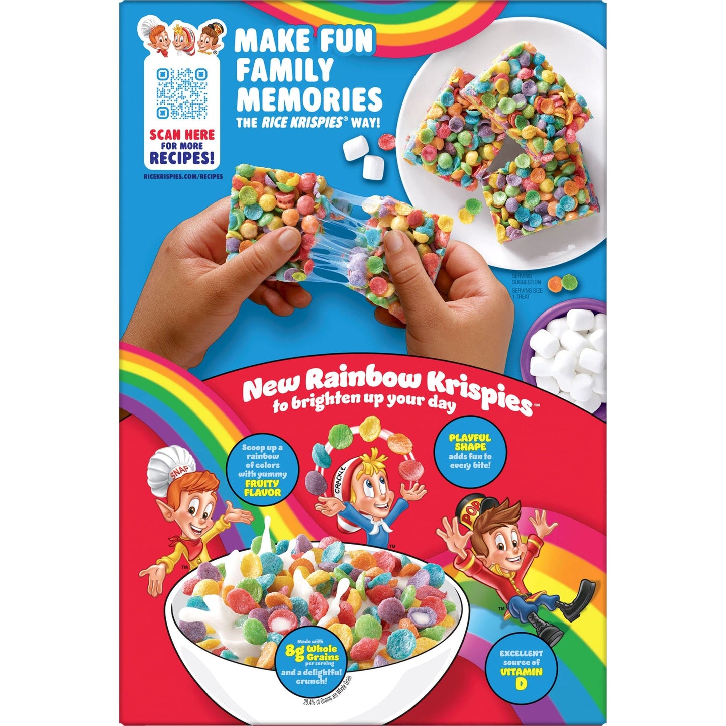 Kelloggs RICE KRISPIES Rainbow Krispies Cereal, 8g Whole Grains, 11.1oz Box