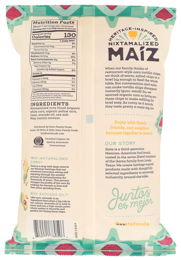 Siete Chips Trtla Maiz Sslt 7.5 Oz