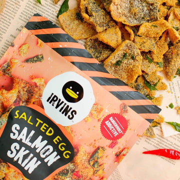 Irvins Dangerously Addictive Salted Egg Chips Crisps Snacks (Salted Egg Salmon, 105G)