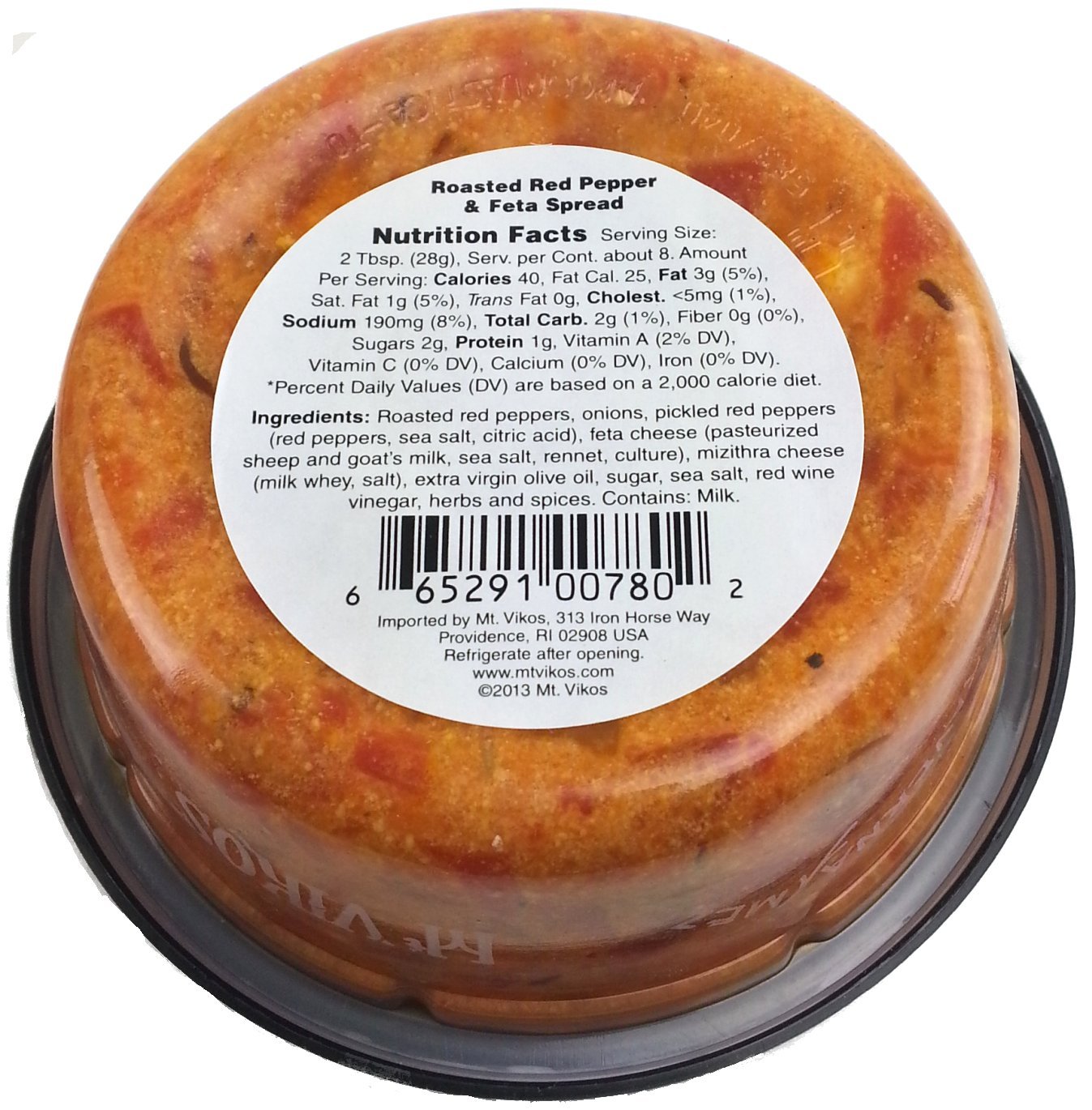 Mt Vikos Inc Red Pepper & Feta Spread, 7.70 oz, Pack of 3