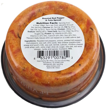 Mt Vikos Inc Red Pepper & Feta Spread, 7.70 oz, Pack of 3