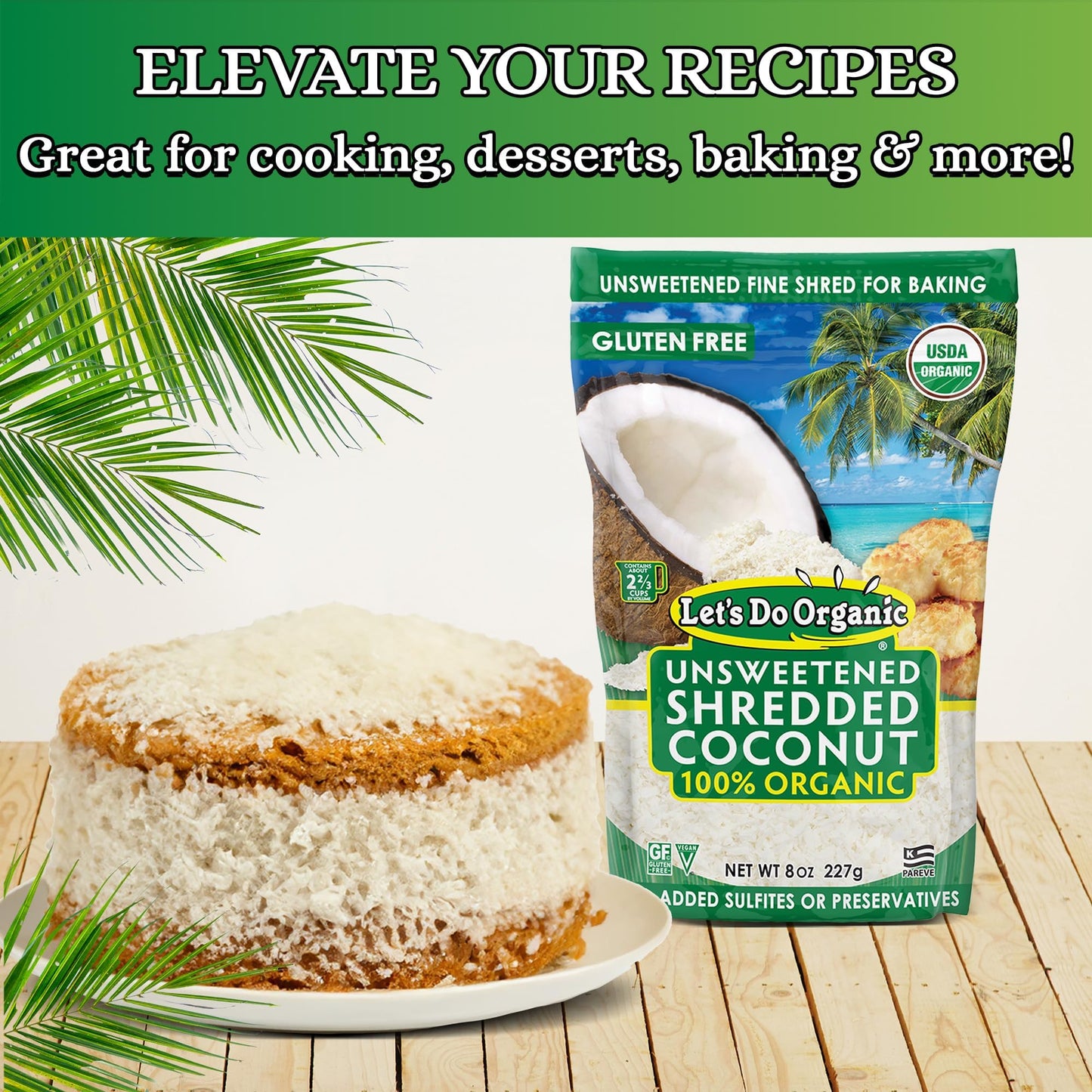 Lets Do Organics Organic Shredded - Coconut - Case Of 12 - 8 Oz(D0102H5W1Xj)
