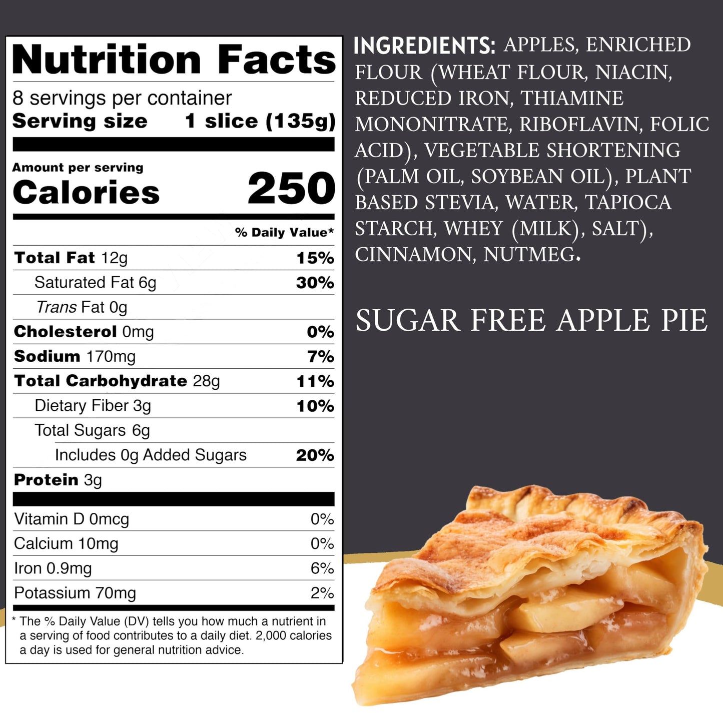Andy Anand Sugar Free Apple Pie - Enjoy The Amazing Taste Of A Classic Apple Pie Without The Sugar! Perfect For Guilt-Free Celeb