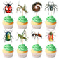 Ercadio 32 Pcs Insect Theme Cupcake Toppers Ladybugs Millipedes Grasshoppers Spiders Ants Cupcake Pick Decorations for Insect Th