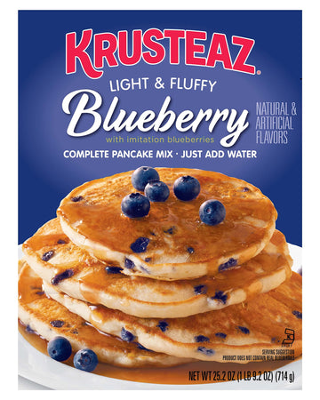 Krusteaz Light & Fluffy Complete Pancake Mix, Blueberry 25.2 Ounce (Pack of 6)