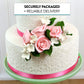 Global Sugar Art Hydrangea Blossom Sugar Cake Flowers, White With Wire, 36 Count By Chef Alan Tetreault