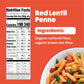 Explore Cuisine Organic Red Lentil Penne - High Protein, Gluten Free Pasta, Easy To Make - Organic, Non Gmo - 24 Total Servings, 8 Ounce (Pack Of 6)