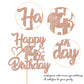 YCTHUNFISH 14th Birthday Cake Topper - Glitter Heart Star, Rose Gold, Paper, Party Supplies