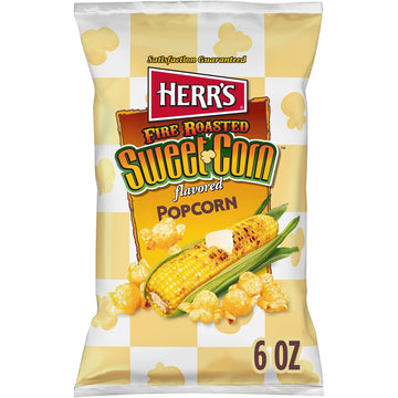 Herrs Popcorn, Fire Roasted Sweet Corn Flavor, Gluten Free Snacks, 6Oz Bag (9 Count)