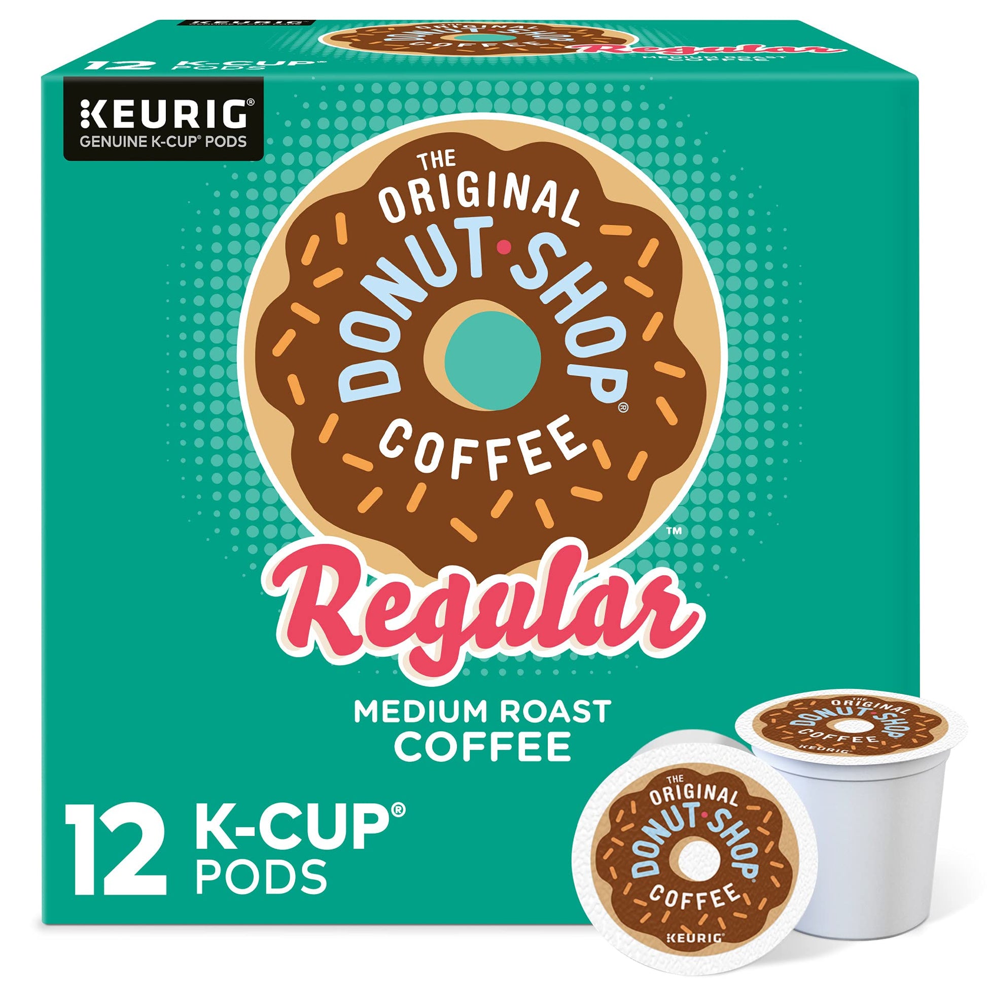 The Original Donut Shop Regular Keurig Single-Serve K-Cup Pods, Medium Roast Coffee, 12 Count