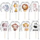 40 Pcs Jungle Animals Cupcake Toppers Elephant Giraffe Lion Hippo Monkey Tiger Zebra Safari Animals Cupcake Picks For Zoo Woodla