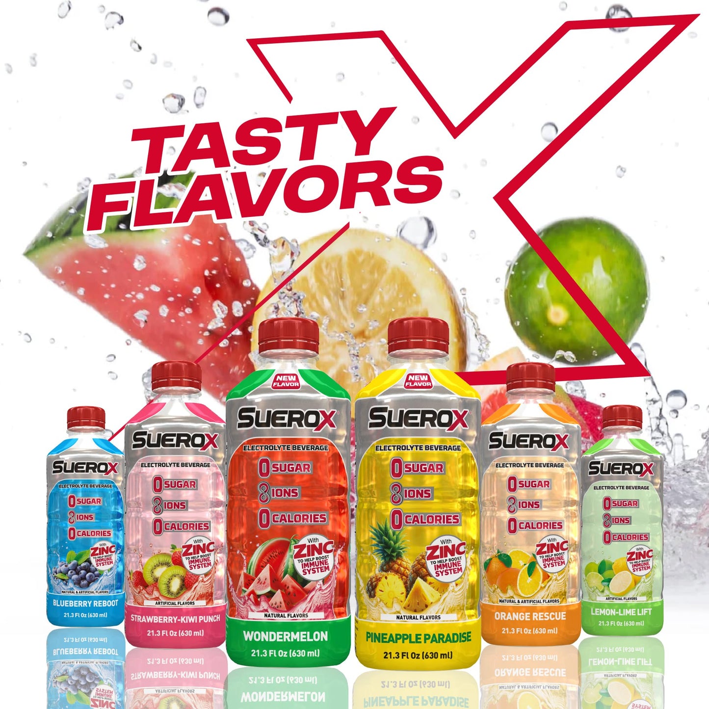 SueroX Sugar Free Sports Drink for Hydration and Recovery  Electrolyte Hydration Drink with 8 Ions  Zero Calorie Sports Drinks  Strawberry-Kiwi Punch  21.3 Fl Oz  6 Count