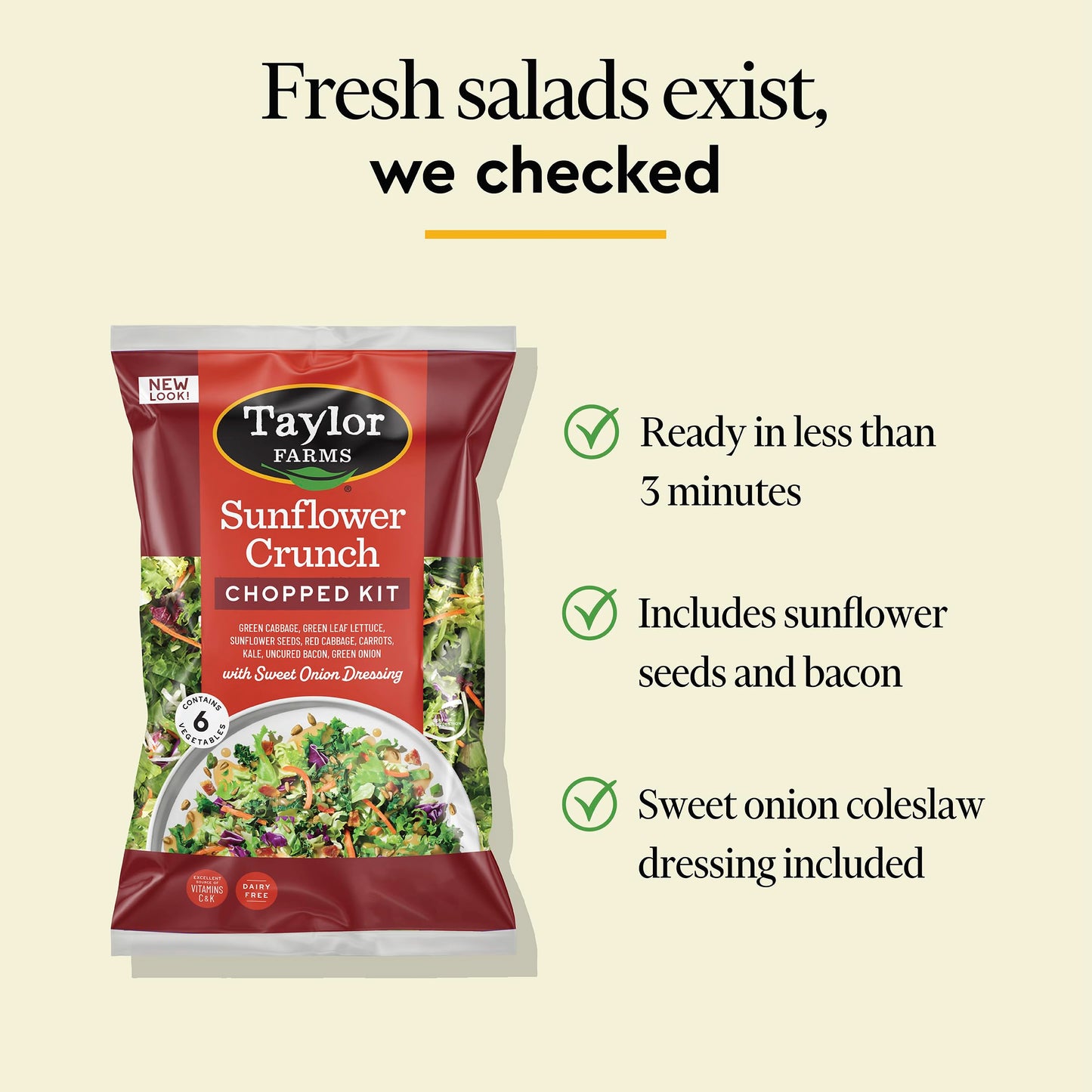 Taylor Farms Sunflower Crunch Chopped Salad Kit 12.85oz