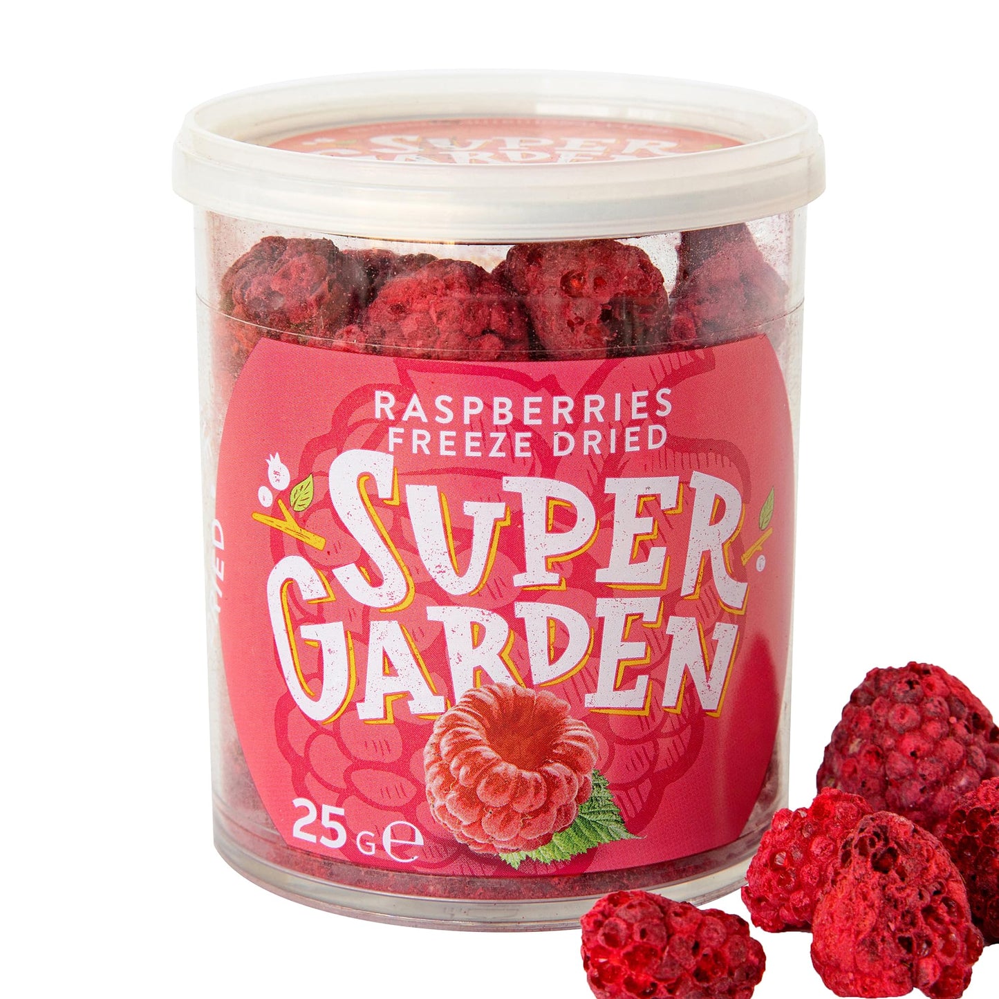 Super Garden Freeze Dried Raspberries 4 Pack | Crunchy Freeze Dried Berries for Snacking, Topping, or Baking | Ideal Sugar Free