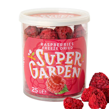 Super Garden Freeze Dried Raspberries 4 Pack | Crunchy Freeze Dried Berries for Snacking, Topping, or Baking | Ideal Sugar Free