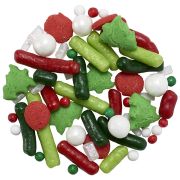 DECOPAC Christmas Fusion Mix Candy Sprinkles, 26oz, Fancy Sprinkles in Handheld Container, Festive Edible Sprinkles For Holiday