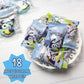 Galerie Bluey Lollipop Rings  Orange and Blue Raspberry Flavored  Individually Wrapped Party Favor Candy  Box of 18