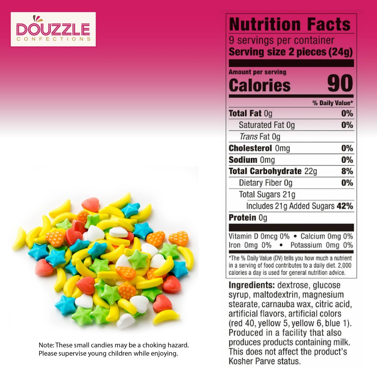 DOUzzle Back To School Fun Time Candy Bitz Bags Mini Candy Packs (18 Count - 1 Pack) Individually Wrapped, Party Favor, Goodie B