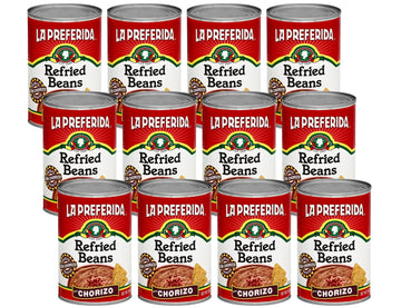 La Preferida Refried Beans Chorizo, 16-Ounce (Pack of 12)