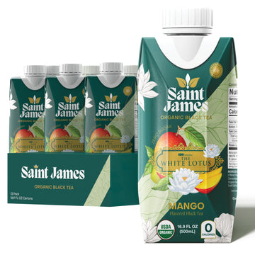 Saint James Iced Tea x The White Lotus Limited Edition - Organic Black Tea - Non-GMO, Gluten Free, Zero Calorie, Zero Sugar - Ma