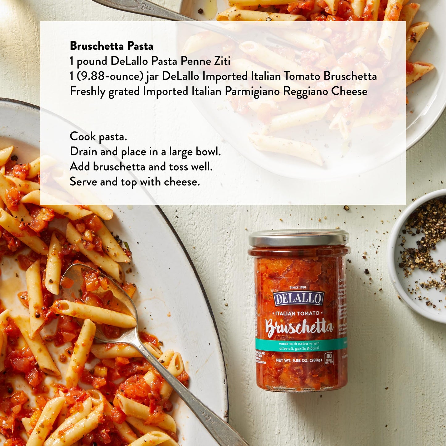 DeLallo Italian Tomato Bruschetta Topping, 9.88 Ounce Jar, 3 Pack, Gourmet Dip Spread for Toast & Crackers, Made with Extra Virg
