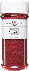 India Tree, Holiday Red Sparkling Sugar, Large Jar Shimmery Sprinkles for Baking & Decorating 7.5 Oz Jar (Pack of 1)