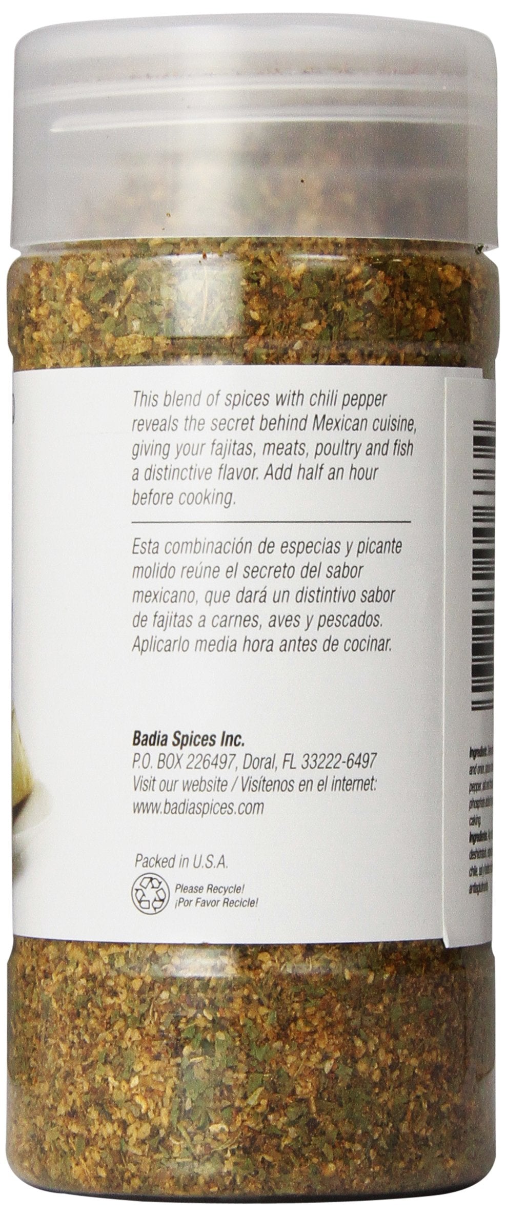 Badia Spices Inc Spice, Fajita Seasoning, 9.5-Ounce (Pack Of 6)
