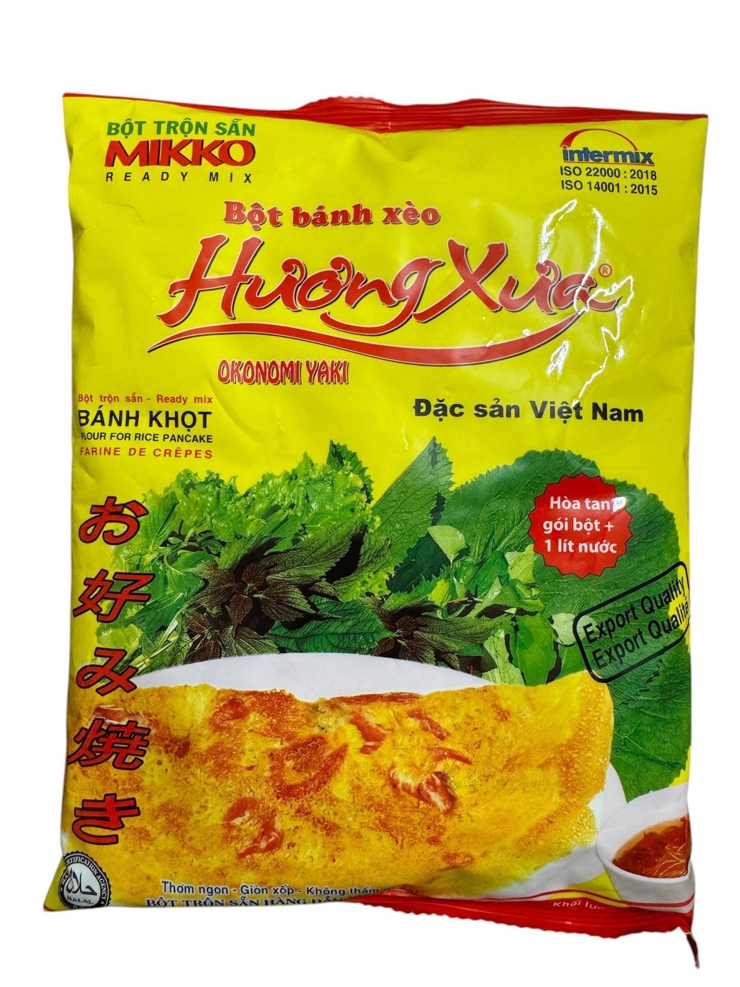 Mikko Ready Mix Flour For Rice Pancake - Bot Banh Xeo Huong Xua 17.63 oz (500g)