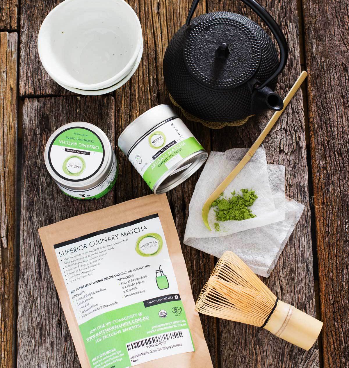 eco heed Matcha Green Tea Powder Organic Ceremonial Grade 1.4oz - 1st Harvest enhanced Matcha From Uji - Matcha Wellness