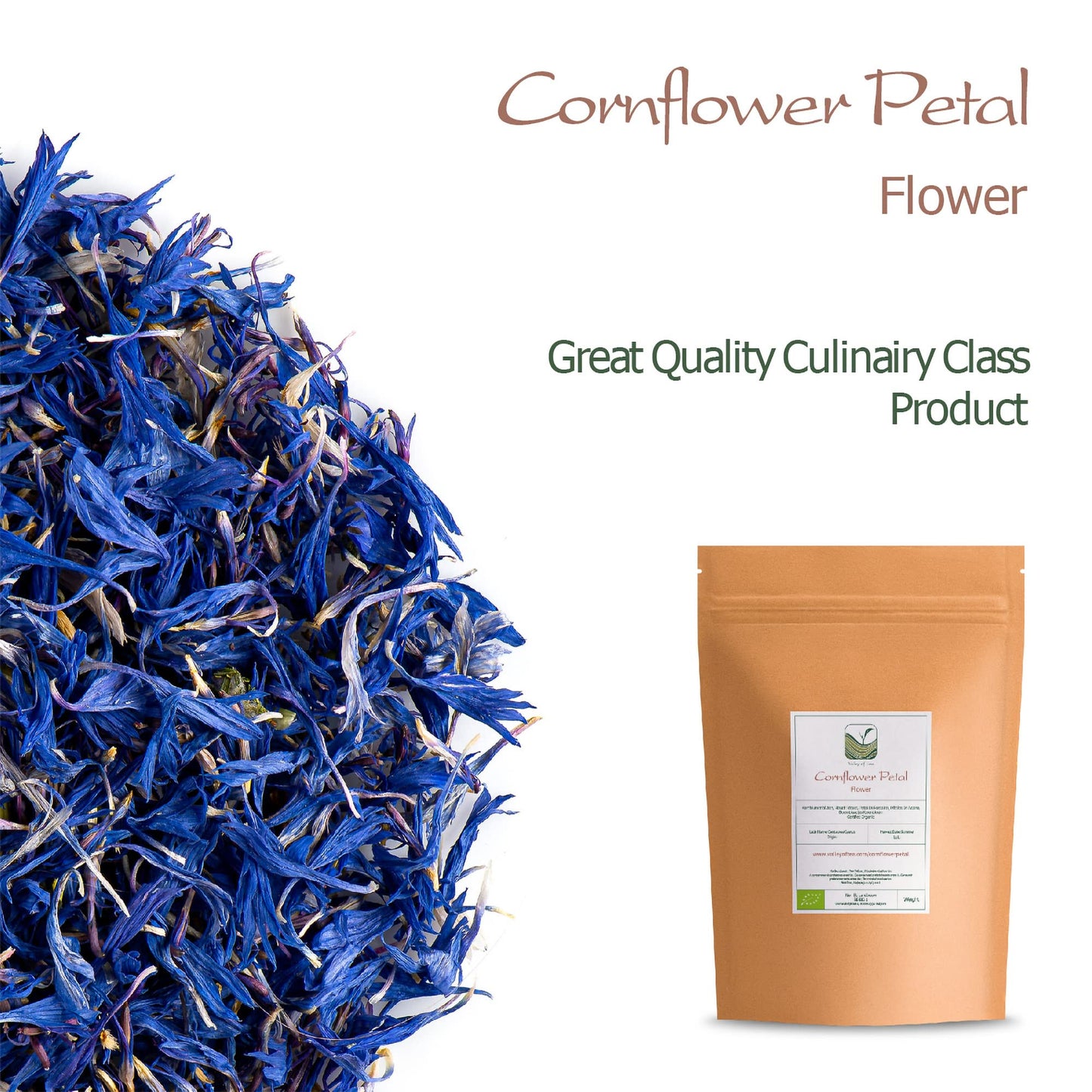 Cornflower Petals Dried Blue Tea - Blue Cornflower Petals - Corn Flower Petals Cornflowers