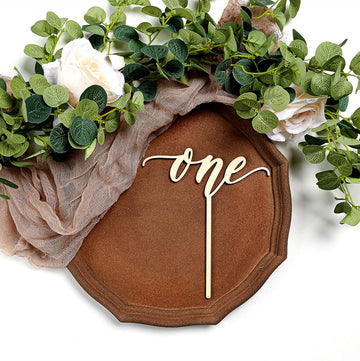 Cake Topper One Year Old One Cake Topper -Rustic Wood Cake Topper First Birthday Cake Topper - 1St Birthday - Smash Cake Topper