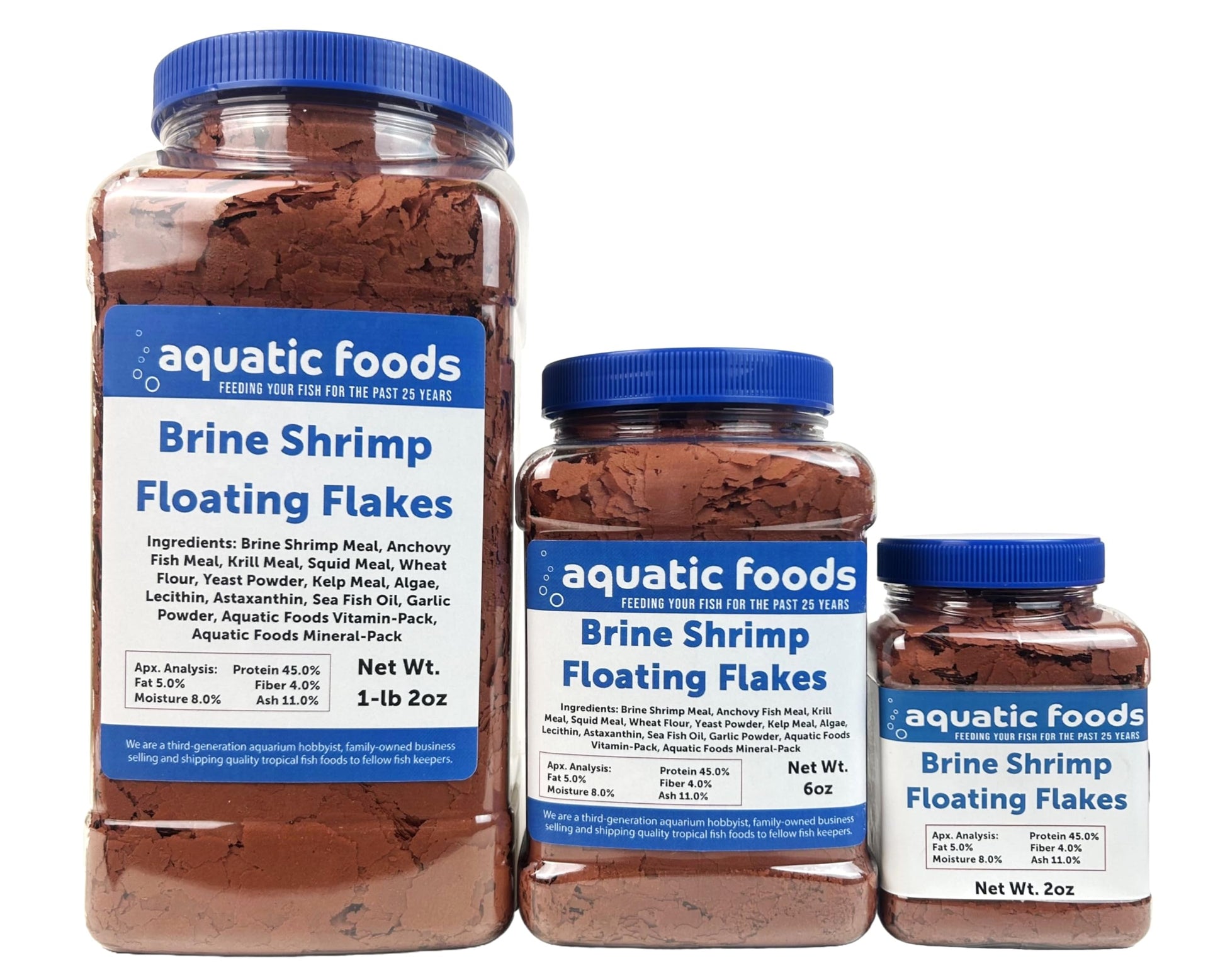 Aquatic Foods Inc. Brine Shrimp Flakes for Freshwater & Marine Fish, 6oz Jar