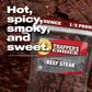 Old Trapper, Trapper'S Choice Hot & Spicy Kippered Beef Steak, Eight-Ounce Individual Package, 10 Grams Of Protein And 70 Calori