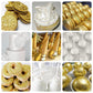 Pandalab Edible Glitter Spray - Food Grade Luster Dust for Drinks & Desserts, 0.35oz, Gold & White