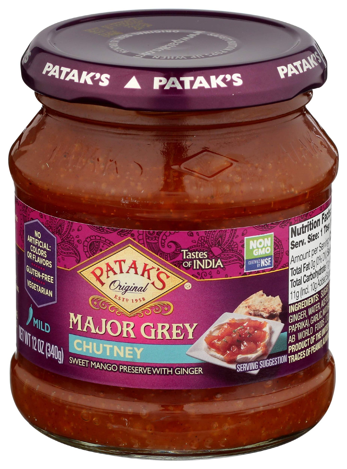 Patak's Major Grey Chutney, 12 Fl Oz