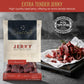 Premium Aufschnitt Beef Jerky - Extra Tender, Grass Fed, Low Sodium - 12 Pack, BBQ, Certified Kosher, Keto & Halal Friendly
